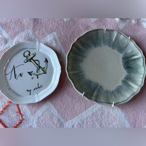 Anthro Nautical Anchor and Textured Plate Set